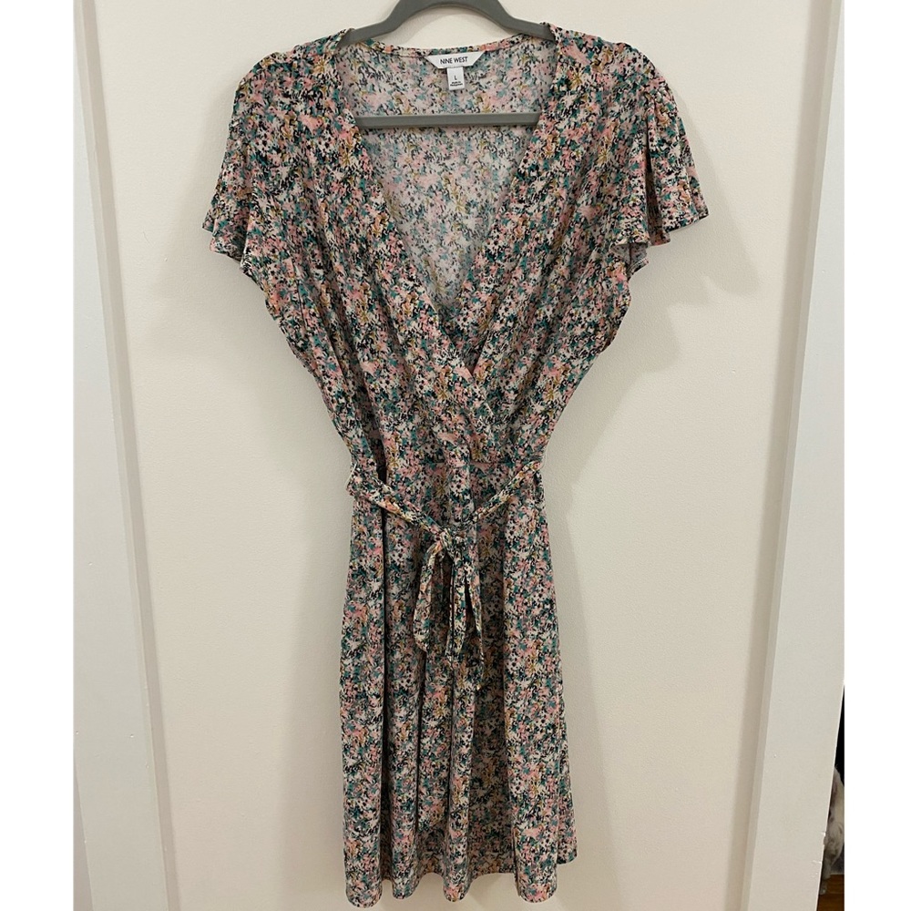 Nine West Floral Wrap Dress Size Large